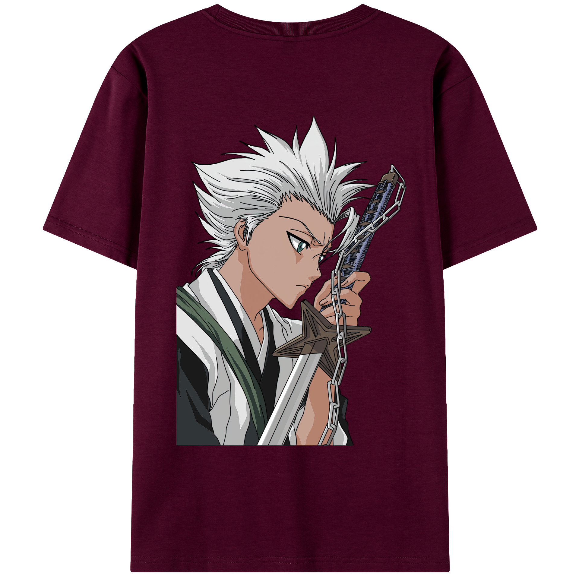 （画像用） ブリーチ 日番谷冬獅郎（ひつがや とうしろう） BLEACH Hitsugaya Toushirou レディース半袖Tシャツ(バックプリント)